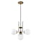 Z-Lite Parsons 4 Light Chandelier, Matte Black, Olde Brass & Opal 477-4MB-OBR - alternate 5